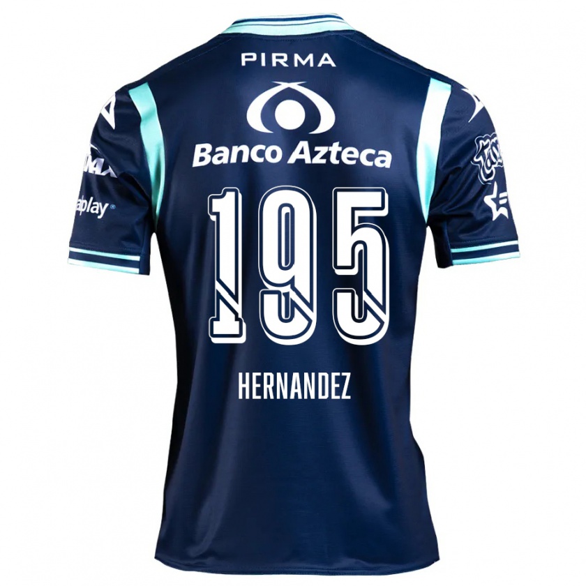 Kandiny Niño Camiseta Daniel Hernández #195 Azul Marino 2ª Equipación 2024/25 La Camisa Chile