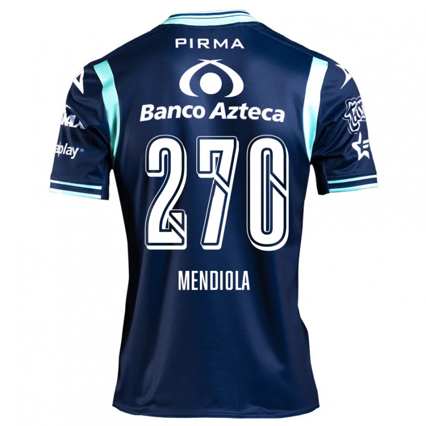 Kandiny Niño Camiseta Carlos Mendiola #270 Azul Marino 2ª Equipación 2024/25 La Camisa Chile