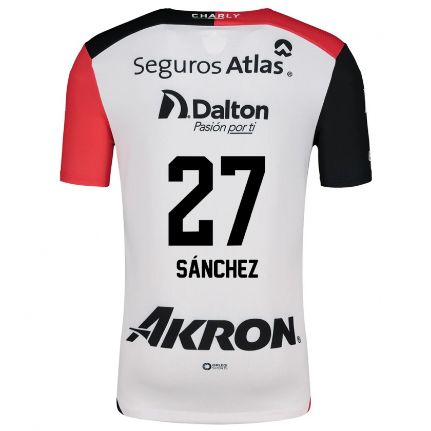 Kandiny Niño Camiseta Antonio Sánchez #27 Blanco Rojo Negro 2ª Equipación 2024/25 La Camisa Chile