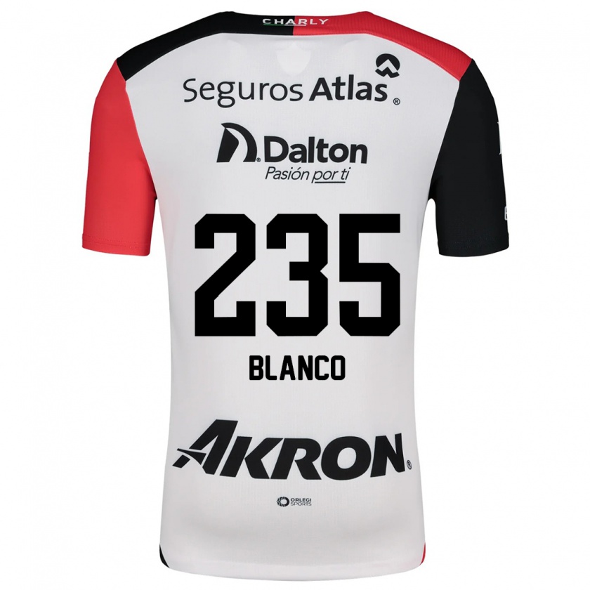 Kandiny Niño Camiseta Luis Blanco #235 Blanco Rojo Negro 2ª Equipación 2024/25 La Camisa Chile