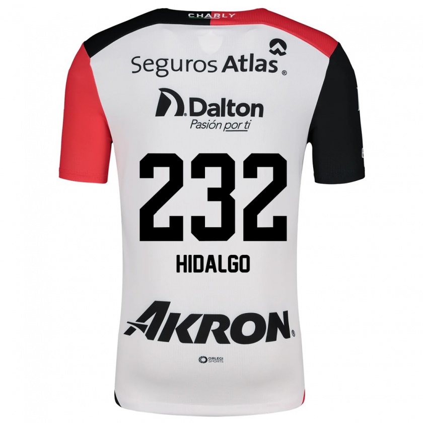 Kandiny Niño Camiseta Óscar Hidalgo #232 Blanco Rojo Negro 2ª Equipación 2024/25 La Camisa Chile