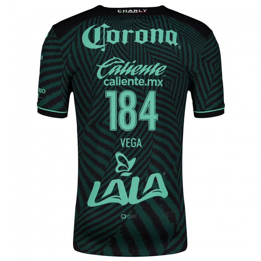 Kandiny Niño Camiseta Luis Vega #184 Verde Negro 2ª Equipación 2024/25 La Camisa Chile