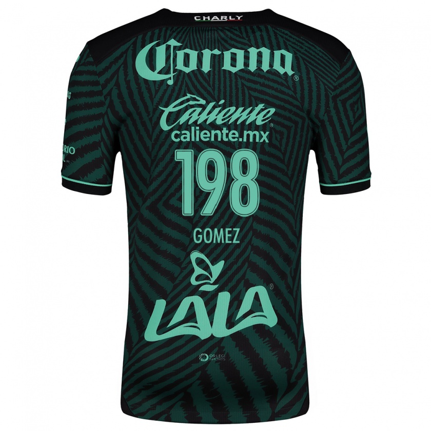 Kandiny Niño Camiseta Isaác Gómez #198 Verde Negro 2ª Equipación 2024/25 La Camisa Chile