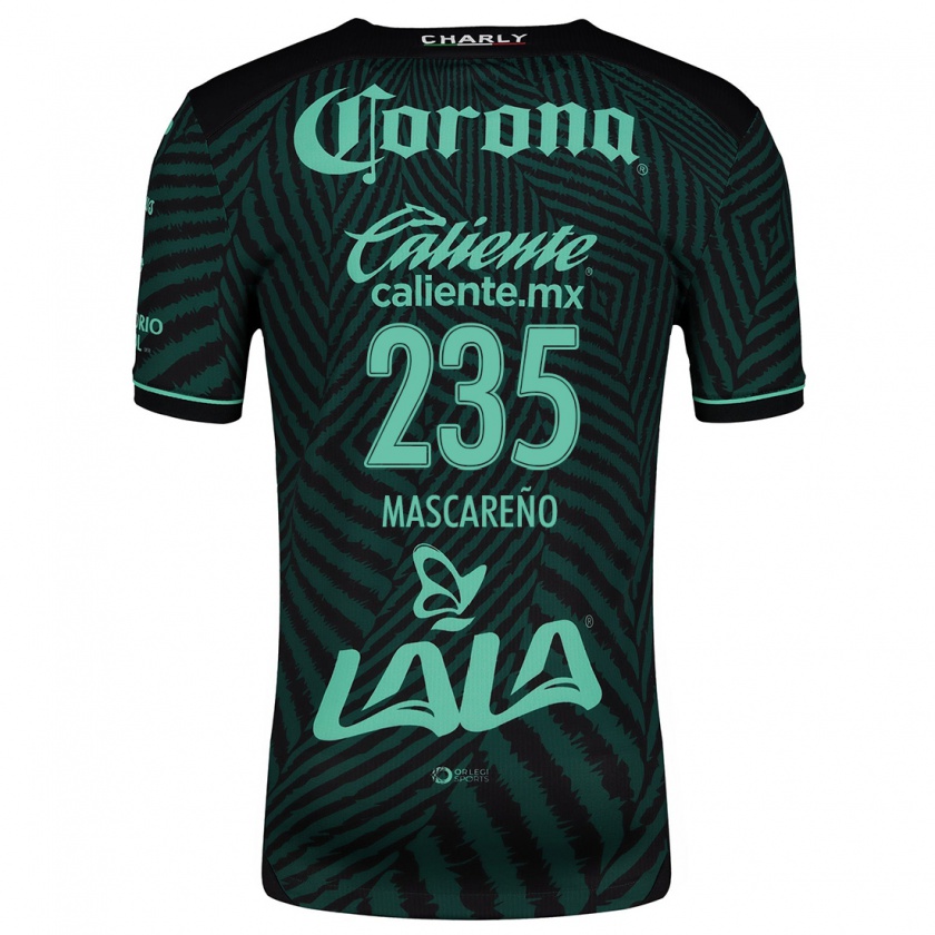 Kandiny Niño Camiseta Luis Mascareño #235 Verde Negro 2ª Equipación 2024/25 La Camisa Chile