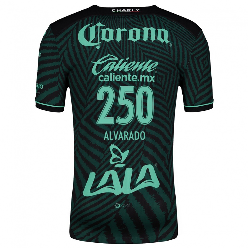 Kandiny Niño Camiseta Edwin Alvarado #250 Verde Negro 2ª Equipación 2024/25 La Camisa Chile