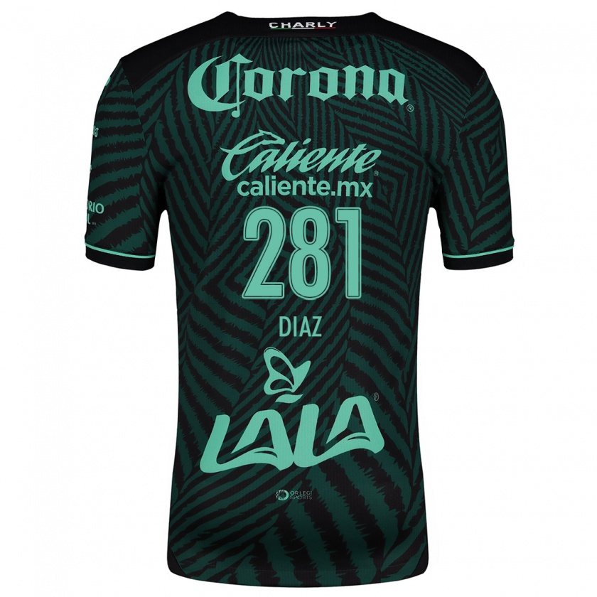 Kandiny Niño Camiseta Didier Díaz #281 Verde Negro 2ª Equipación 2024/25 La Camisa Chile