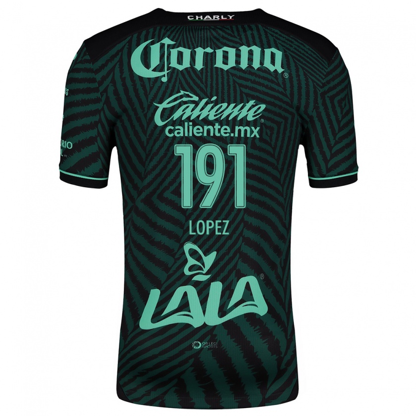 Kandiny Niño Camiseta Carlos López #191 Verde Negro 2ª Equipación 2024/25 La Camisa Chile