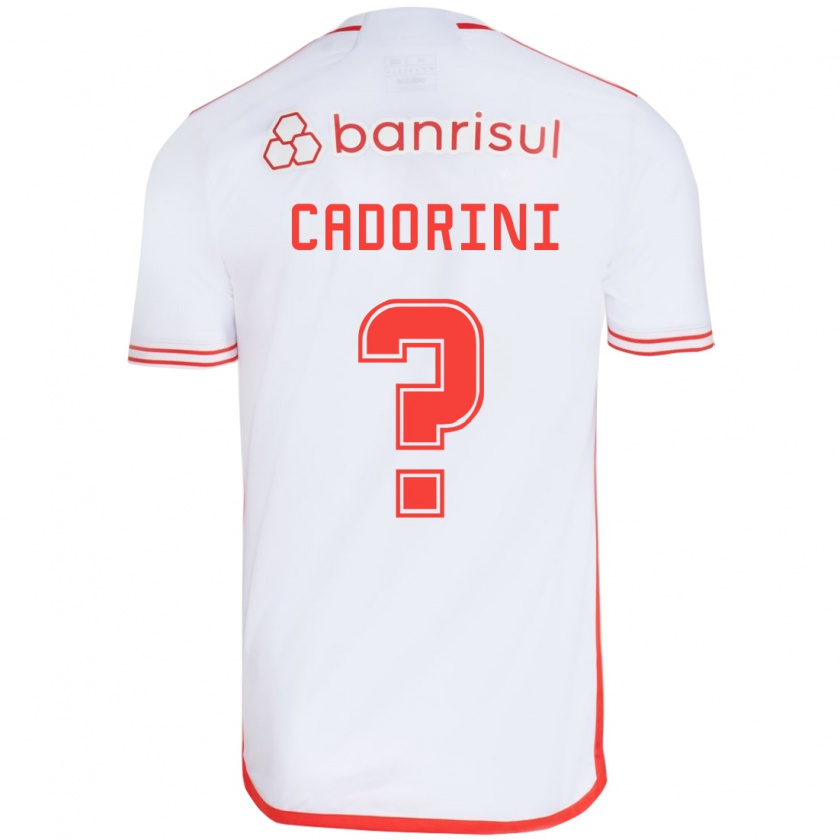 Kandiny Niño Camiseta Matheus Cadorini #0 Blanco Rojo 2ª Equipación 2024/25 La Camisa Chile