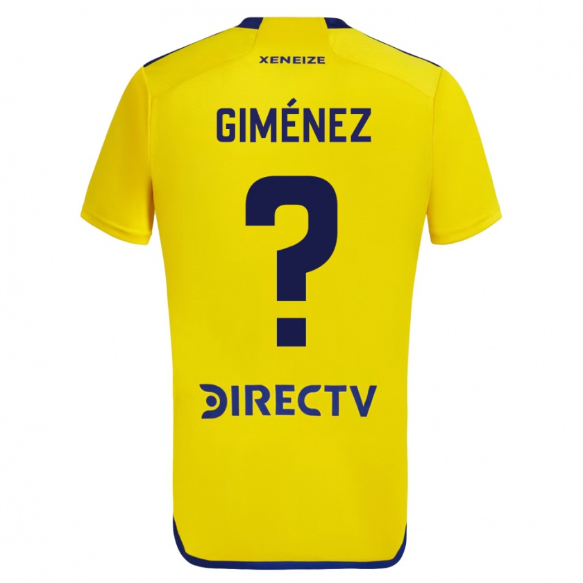 Kandiny Niño Camiseta Milton Giménez #0 Amarillo Azul 2ª Equipación 2024/25 La Camisa Chile