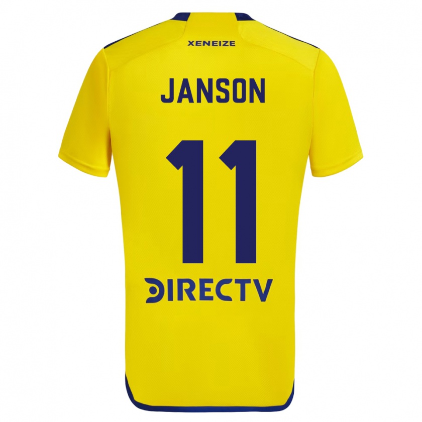 Kandiny Niño Camiseta Lucas Janson #11 Amarillo Azul 2ª Equipación 2024/25 La Camisa Chile