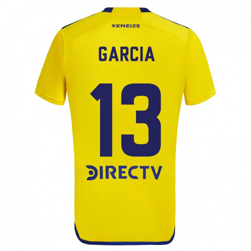 Kandiny Niño Camiseta Javier García #13 Amarillo Azul 2ª Equipación 2024/25 La Camisa Chile