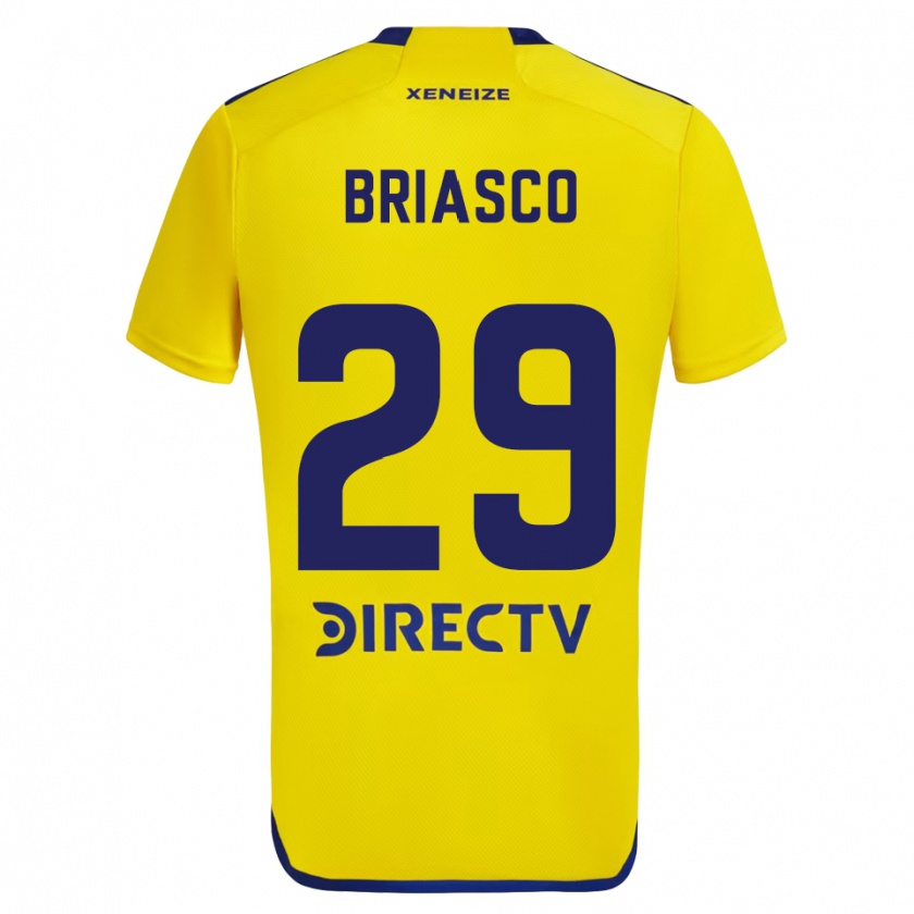 Kandiny Niño Camiseta Norberto Briasco #29 Amarillo Azul 2ª Equipación 2024/25 La Camisa Chile