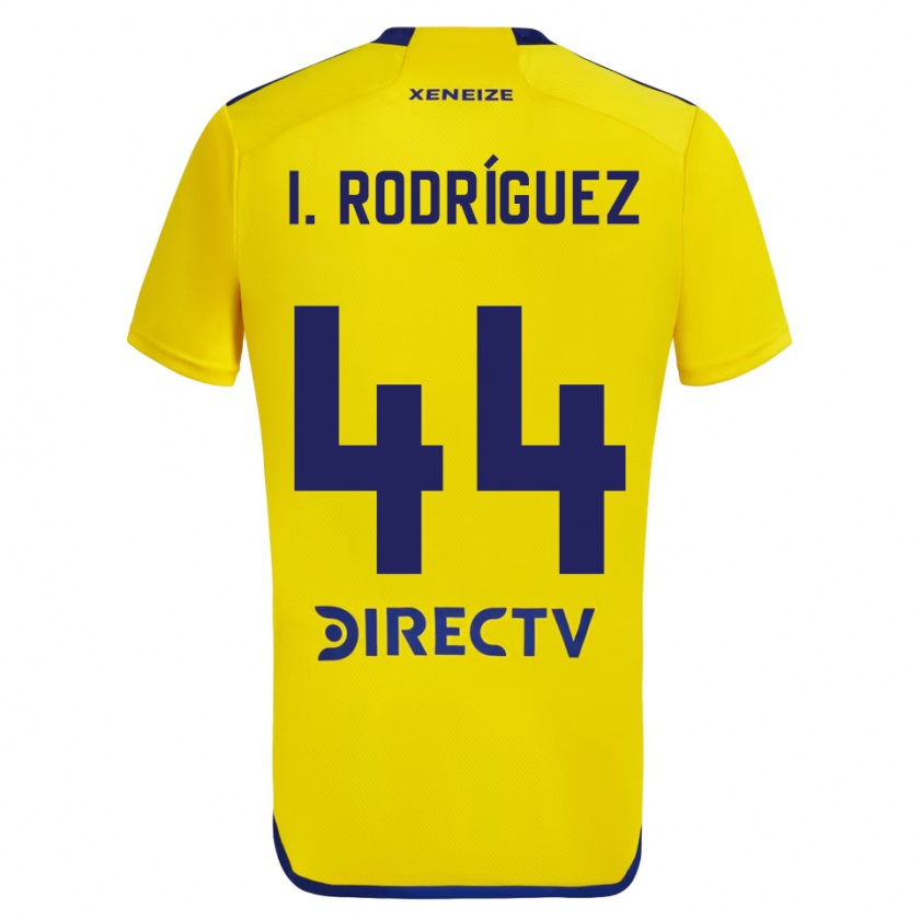 Kandiny Niño Camiseta Ignacio Rodríguez #44 Amarillo Azul 2ª Equipación 2024/25 La Camisa Chile