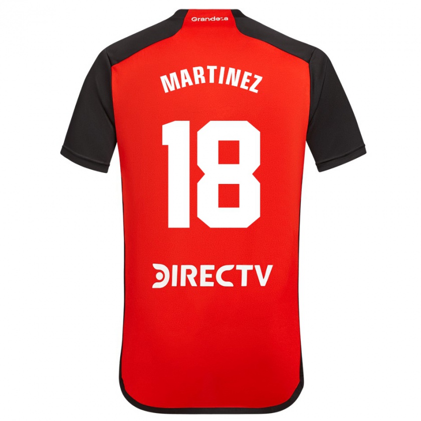 Kandiny Niño Camiseta Pity Martínez #18 Rojo Negro Blanco 2ª Equipación 2024/25 La Camisa Chile