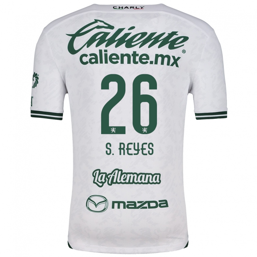 Kandiny Niño Camiseta Salvador Reyes #26 Blanco Verde 2ª Equipación 2024/25 La Camisa Chile