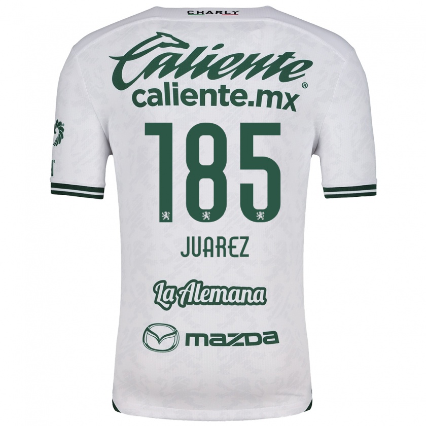 Kandiny Niño Camiseta Moisés Juárez #185 Blanco Verde 2ª Equipación 2024/25 La Camisa Chile