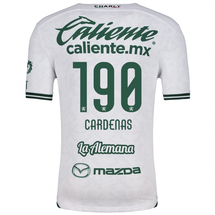 Kandiny Niño Camiseta Emilio Cárdenas #190 Blanco Verde 2ª Equipación 2024/25 La Camisa Chile