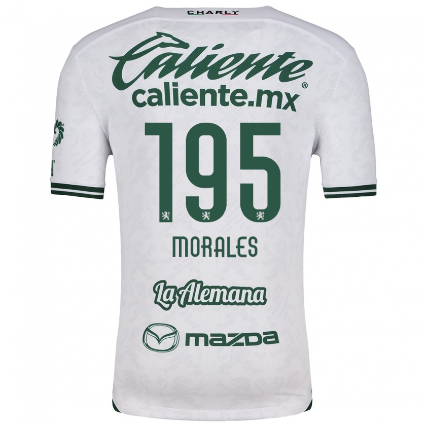 Kandiny Niño Camiseta Daniel Morales #195 Blanco Verde 2ª Equipación 2024/25 La Camisa Chile