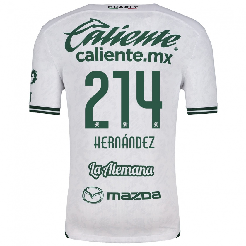 Kandiny Niño Camiseta Iván Hernández #214 Blanco Verde 2ª Equipación 2024/25 La Camisa Chile