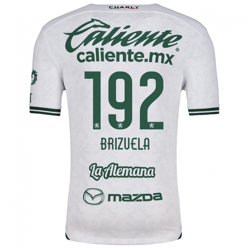 Kandiny Niño Camiseta Juan Brizuela #192 Blanco Verde 2ª Equipación 2024/25 La Camisa Chile