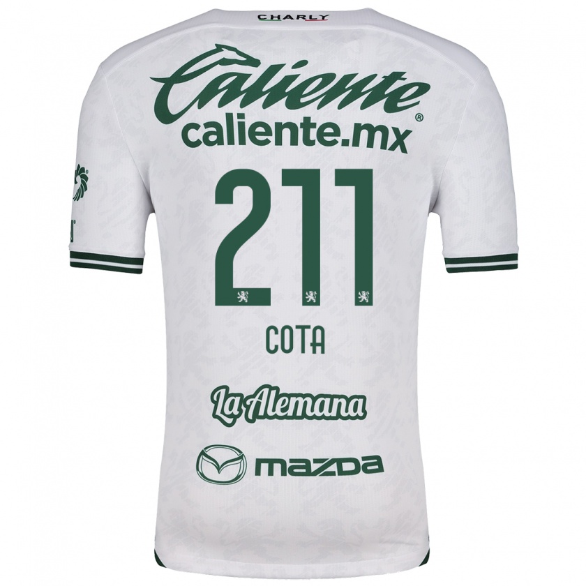 Kandiny Niño Camiseta Luis Cota #211 Blanco Verde 2ª Equipación 2024/25 La Camisa Chile