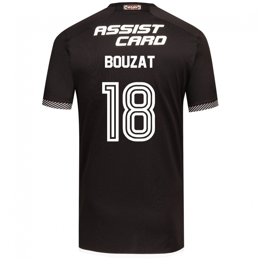 Kandiny Niño Camiseta Agustín Bouzat #18 Blanco Negro 2ª Equipación 2024/25 La Camisa Chile