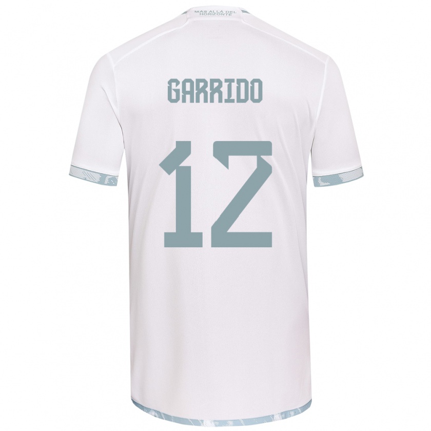 Kandiny Niño Camiseta Pedro Garrido #12 Gris Blanco 2ª Equipación 2024/25 La Camisa Chile