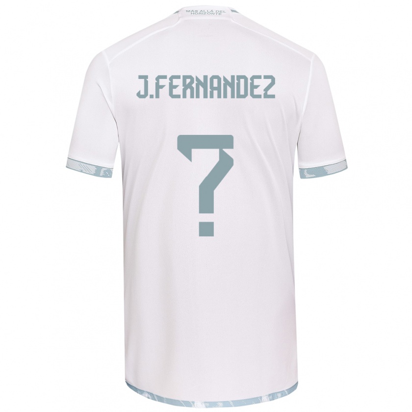 Kandiny Niño Camiseta José Matías Fernández #0 Gris Blanco 2ª Equipación 2024/25 La Camisa Chile