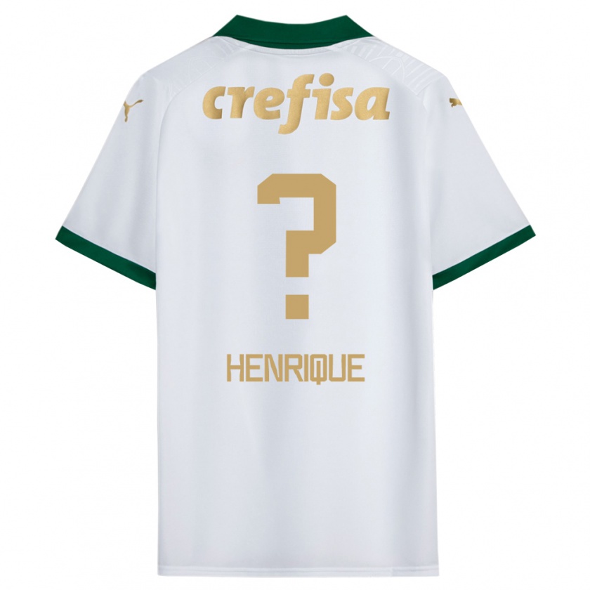 Kandiny Niño Camiseta Zé Henrique #0 Blanco Verde 2ª Equipación 2024/25 La Camisa Chile