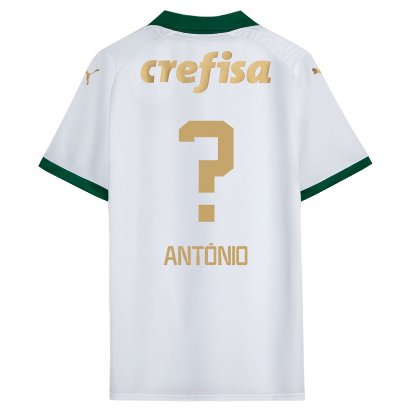 Kandiny Niño Camiseta Diogo Antônio #0 Blanco Verde 2ª Equipación 2024/25 La Camisa Chile