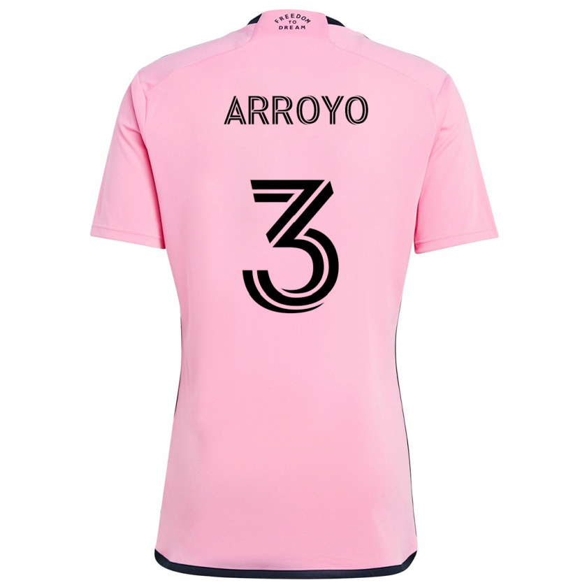 Kandiny Hombre Camiseta Dixon Arroyo #3 Rosa 1ª Equipación 2024/25 La Camisa Chile