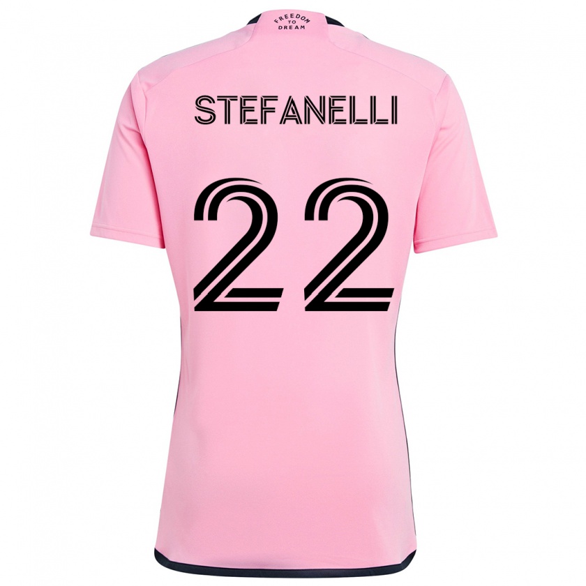 Kandiny Hombre Camiseta Nicolás Stefanelli #22 Rosa 1ª Equipación 2024/25 La Camisa Chile