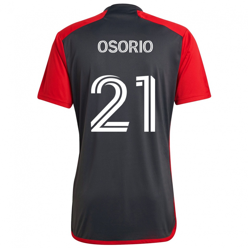 Kandiny Hombre Camiseta Jonathan Osorio #21 Rojo Grayn 1ª Equipación 2024/25 La Camisa Chile