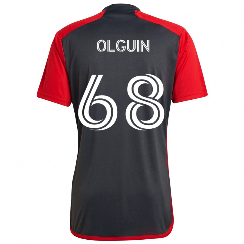 Kandiny Hombre Camiseta Lucas Olguin #68 Rojo Grayn 1ª Equipación 2024/25 La Camisa Chile