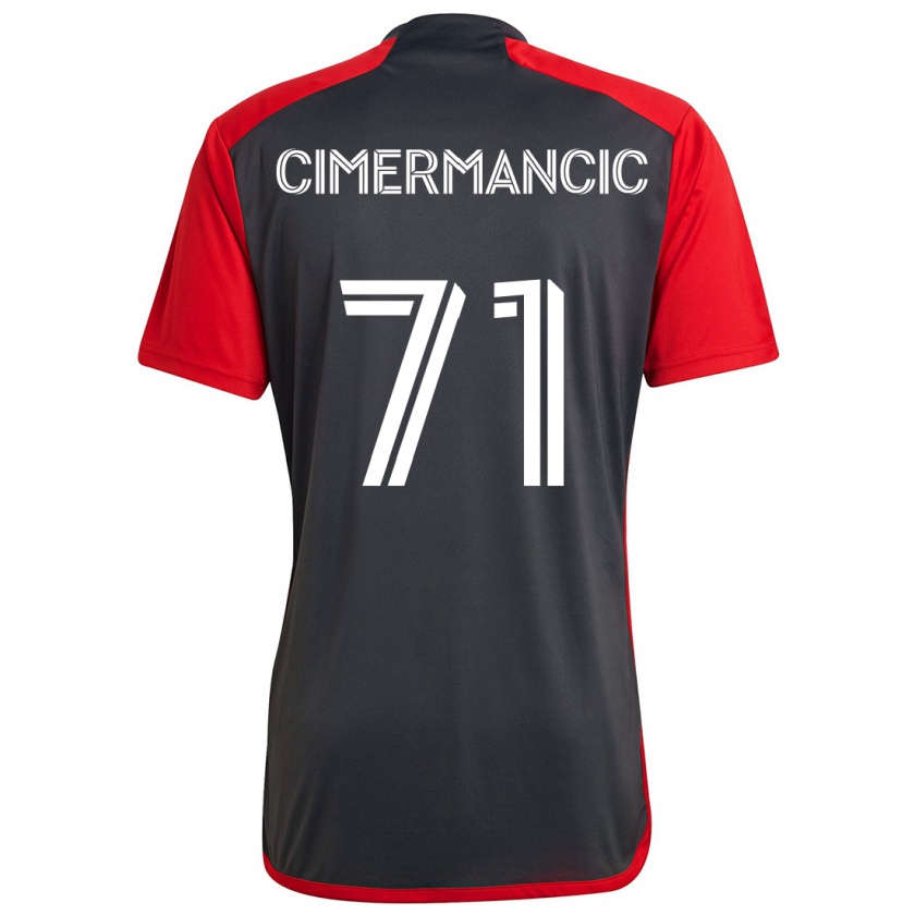 Kandiny Hombre Camiseta Markus Cimermancic #71 Rojo Grayn 1ª Equipación 2024/25 La Camisa Chile