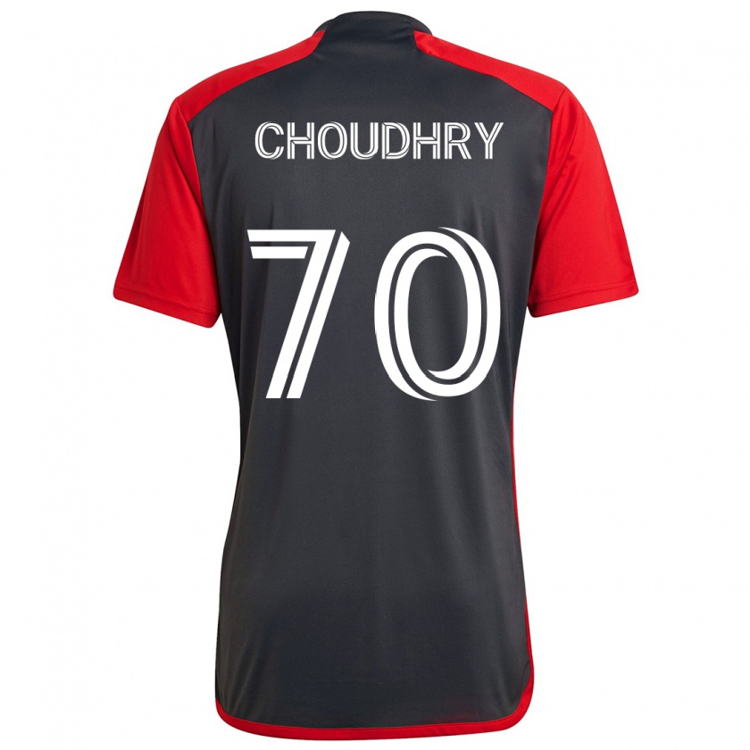 Kandiny Hombre Camiseta Benjamin Choudhry #70 Rojo Grayn 1ª Equipación 2024/25 La Camisa Chile