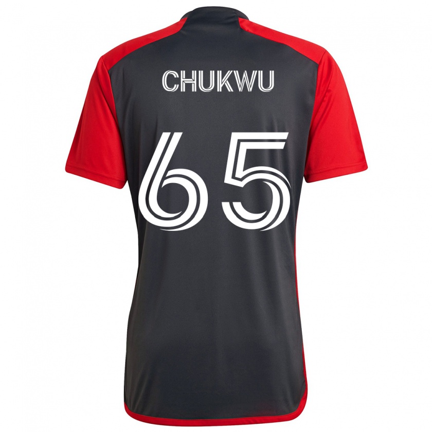 Kandiny Hombre Camiseta Joses Chukwu #65 Rojo Grayn 1ª Equipación 2024/25 La Camisa Chile