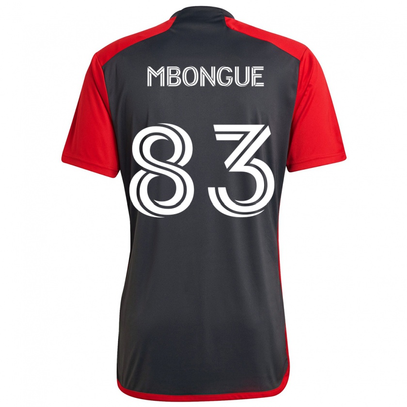 Kandiny Hombre Camiseta Hugo Mbongue #83 Rojo Grayn 1ª Equipación 2024/25 La Camisa Chile