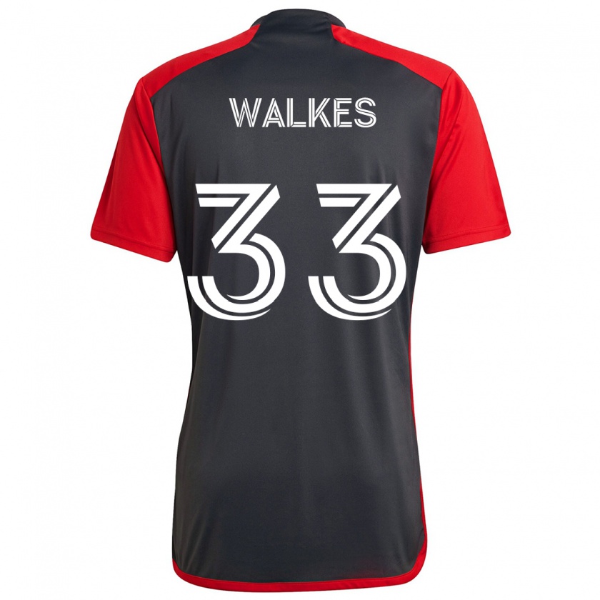 Kandiny Hombre Camiseta Reshaun Walkes #33 Rojo Grayn 1ª Equipación 2024/25 La Camisa Chile