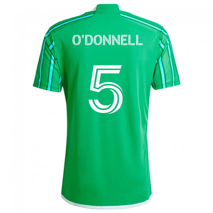 Kandiny Hombre Camiseta Kristina O'donnell #5 Verde Blanco 1ª Equipación 2024/25 La Camisa Chile