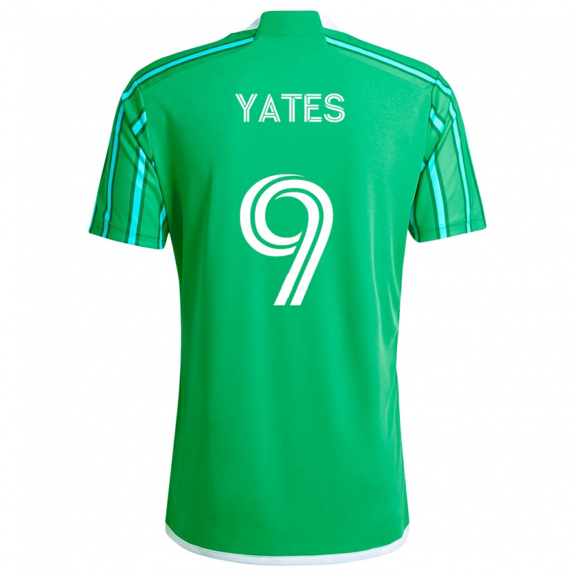 Kandiny Hombre Camiseta Summer Yates #9 Verde Blanco 1ª Equipación 2024/25 La Camisa Chile