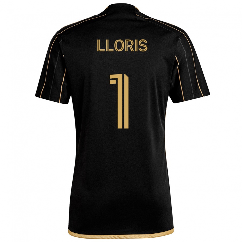 Kandiny Hombre Camiseta Hugo Lloris #1 Oro Negro 1ª Equipación 2024/25 La Camisa Chile