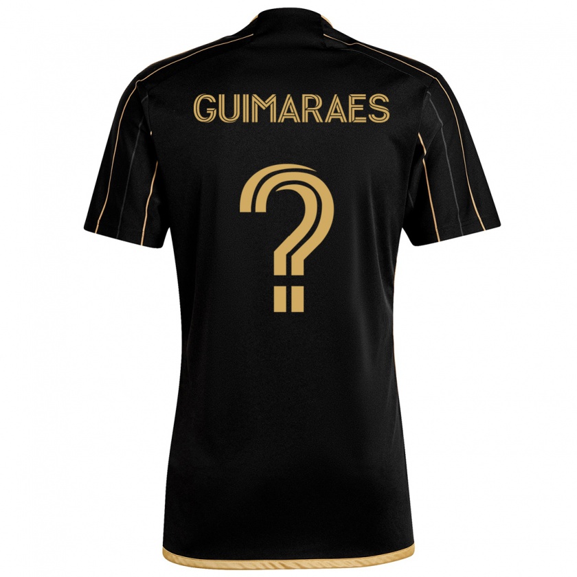 Kandiny Hombre Camiseta Pedro Guimaraes #0 Oro Negro 1ª Equipación 2024/25 La Camisa Chile