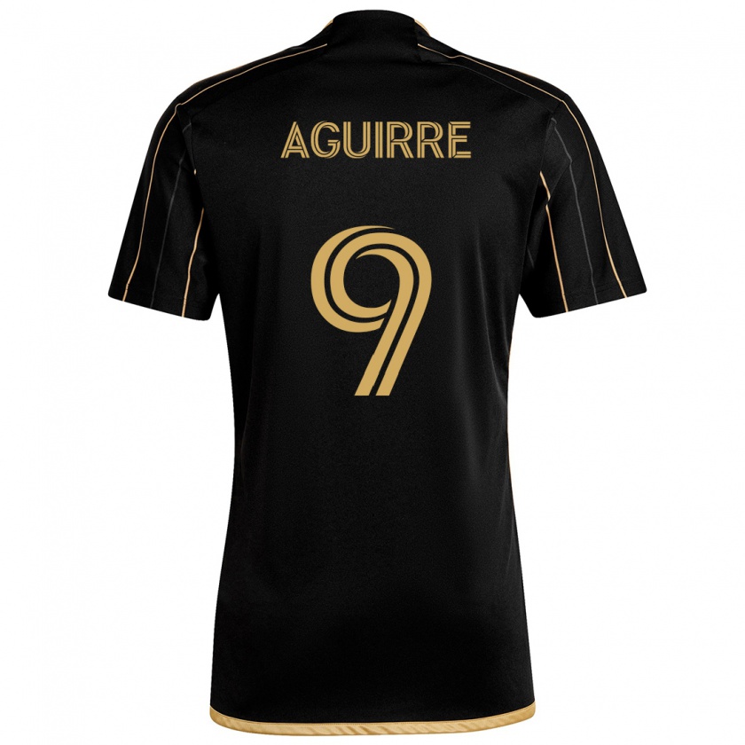 Kandiny Hombre Camiseta Dustin Aguirre #9 Oro Negro 1ª Equipación 2024/25 La Camisa Chile