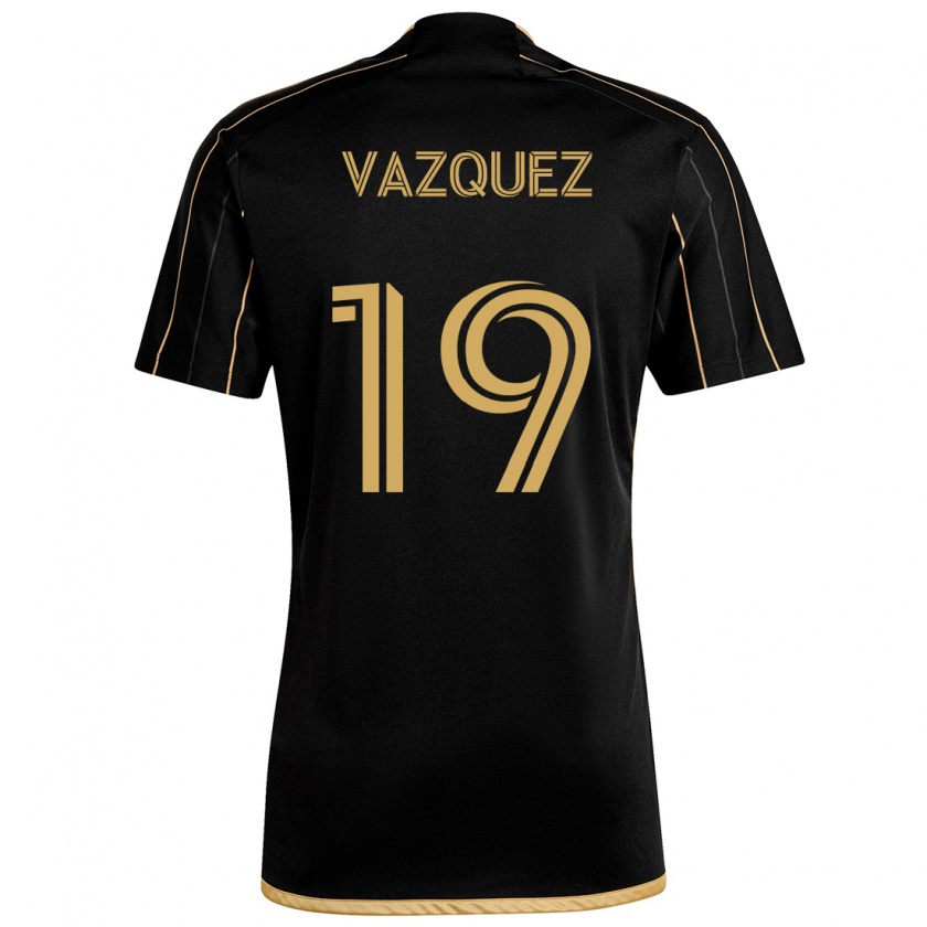 Kandiny Hombre Camiseta Favian Vazquez #19 Oro Negro 1ª Equipación 2024/25 La Camisa Chile