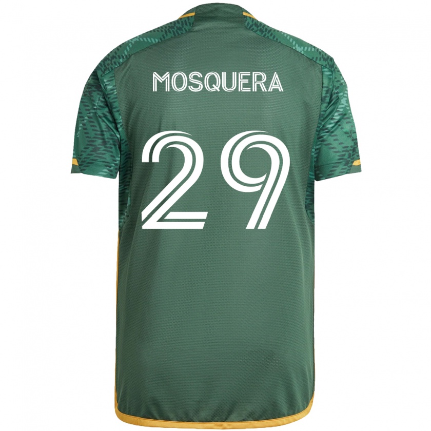 Kandiny Hombre Camiseta Juan Mosquera #29 Verde Naranja 1ª Equipación 2024/25 La Camisa Chile