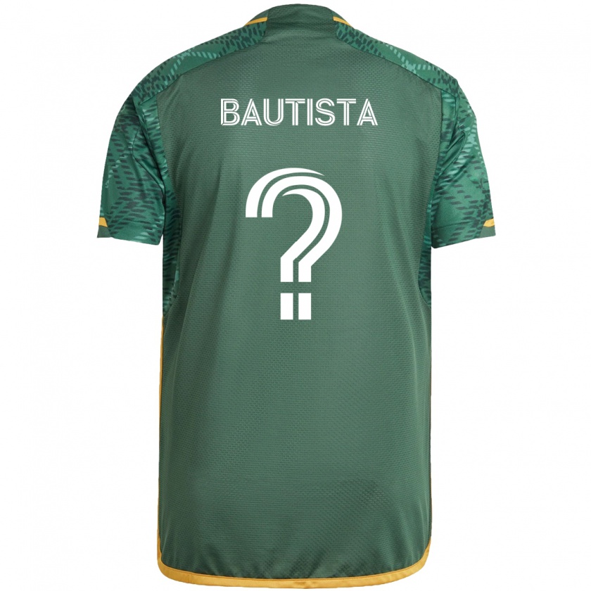 Kandiny Hombre Camiseta Ricardo Bautista #0 Verde Naranja 1ª Equipación 2024/25 La Camisa Chile