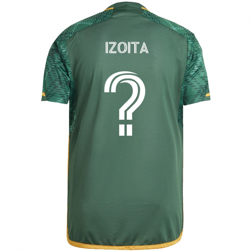 Kandiny Hombre Camiseta Eric Izoita #0 Verde Naranja 1ª Equipación 2024/25 La Camisa Chile