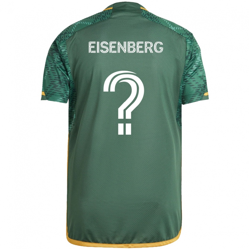 Kandiny Hombre Camiseta Max Eisenberg #0 Verde Naranja 1ª Equipación 2024/25 La Camisa Chile