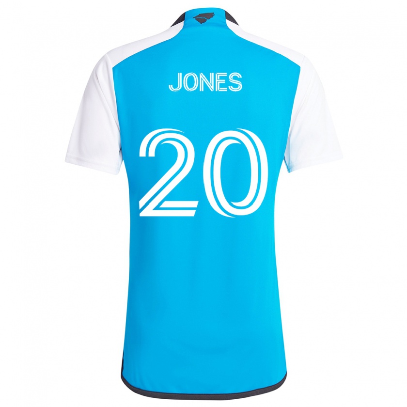 Kandiny Hombre Camiseta Derrick Jones #20 Azul Blanco 1ª Equipación 2024/25 La Camisa Chile